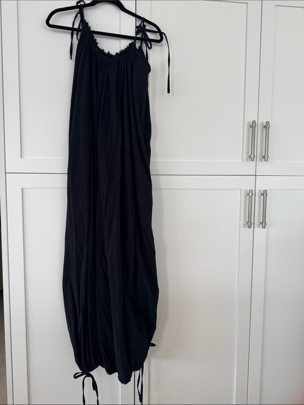 Black Tie-Shoulder Jumpsuit & Romper - Classic Black